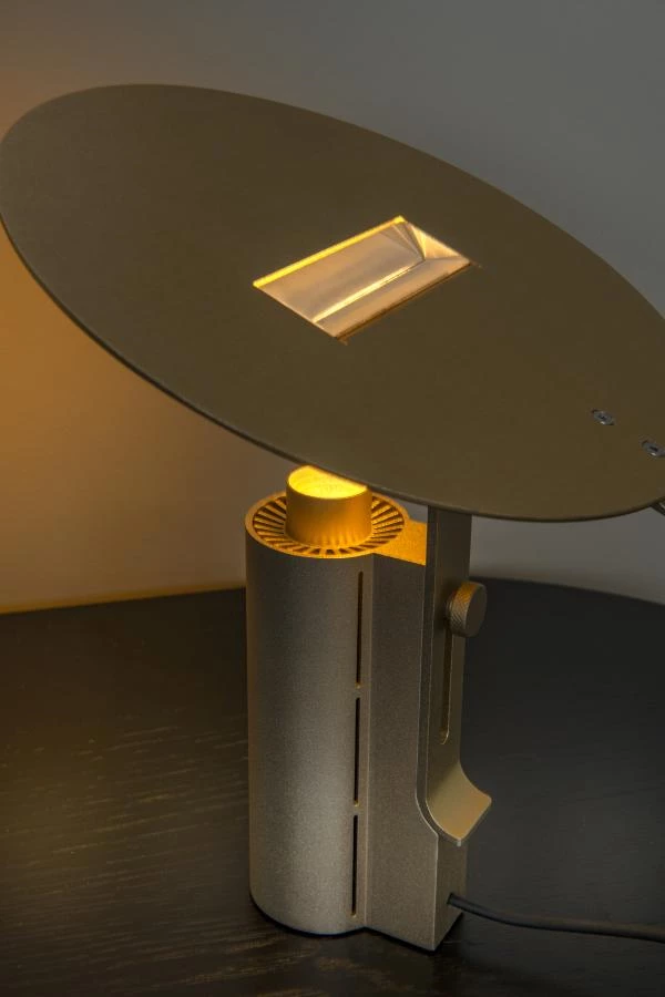 Lucide Premium FITS - Lampe de table - Ø 20 cm - LED - 1x7W 3000K - Or Mat / Laiton - ambiance 3